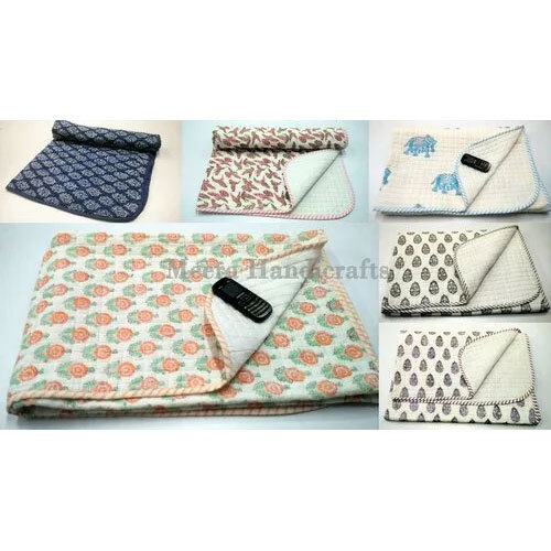 Meera Handicrafts Block Printed Baby Quilt Baby Dohar Baby Blanket
