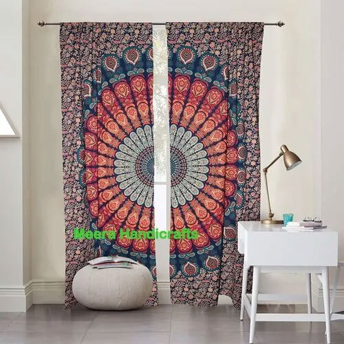 Mandala Tapestry Printed Curtains
