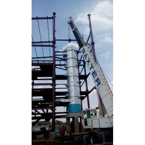 Industrial Packed Column Deodorizer - Mild Steel & Stainless Steel, Silver Color | Automatic Electric Drive, Human Machine Interface Control