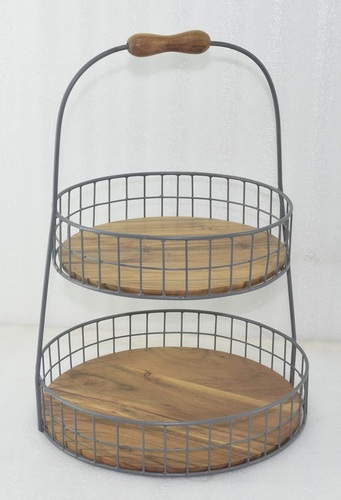 Cake Stand With 2 Perforated Tier