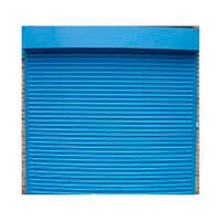 Ms Rolling Shutter - Mild Steel, Vertical Opening, Striking Blue Color | Durable Exterior Insulation, Manually Operated