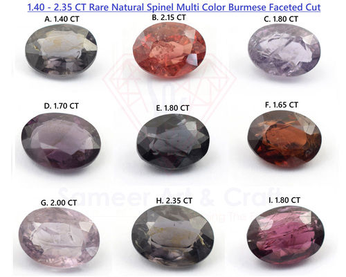 Rare Natural Spinel Burmese Faceted Cut Stone