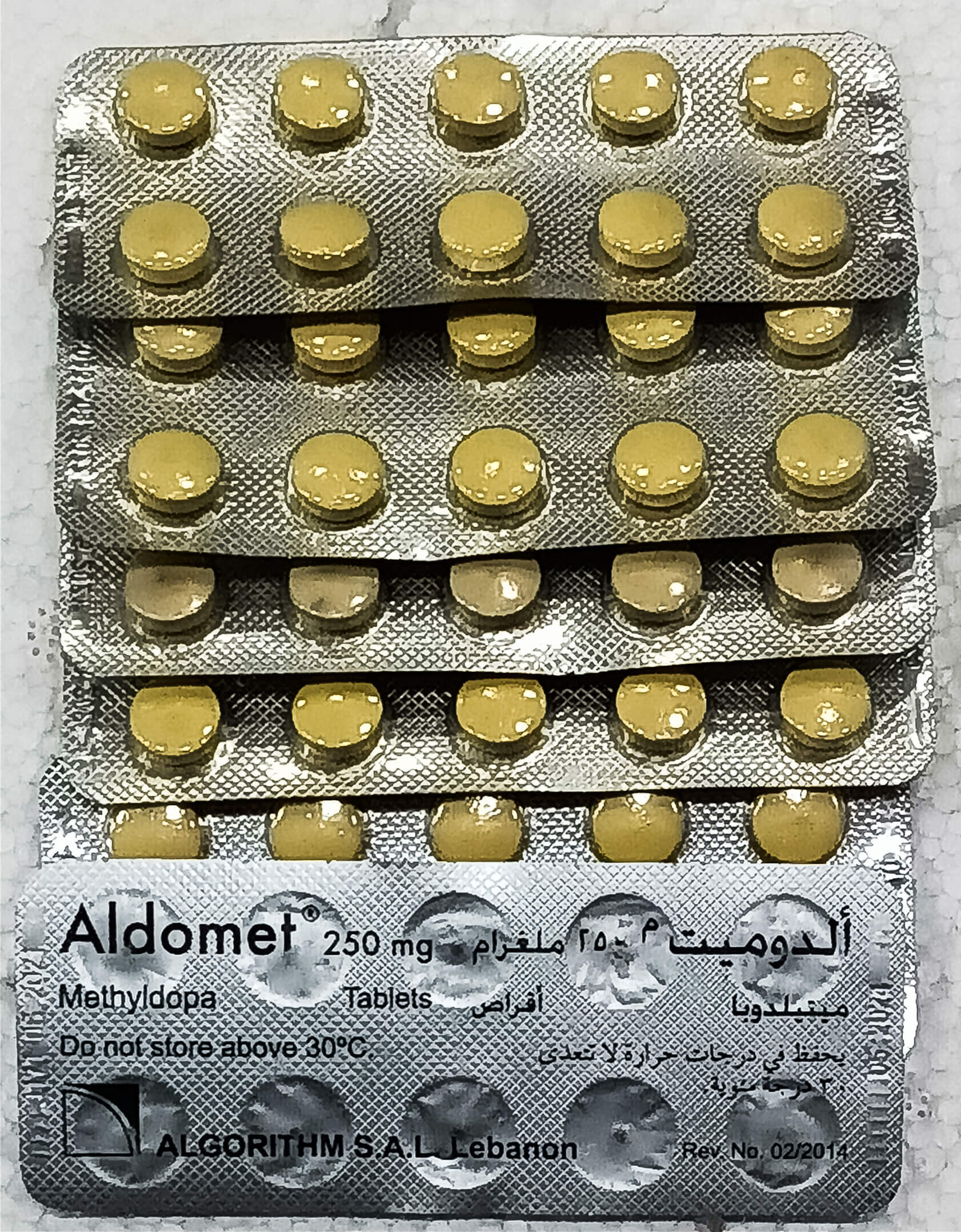 Aldomet 250mg Methyldopa 250mg