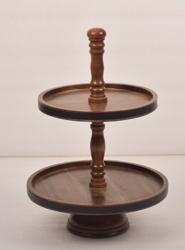 Wooden Cake Stand With Original Finish