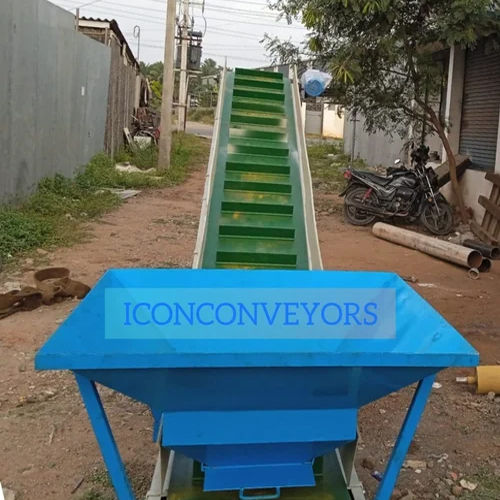 Colour Coated Inclined Belt Conveyor