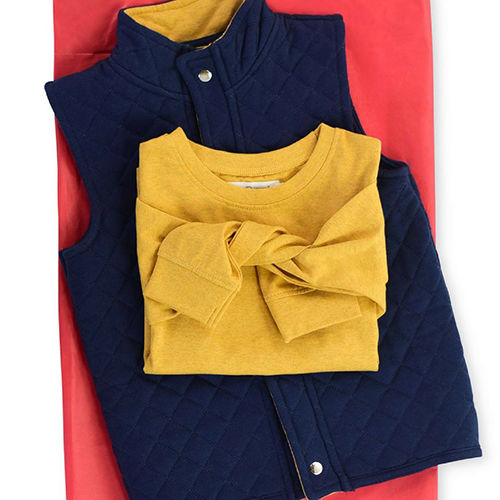 Yellow And Blue Children'S Quilted Jacket