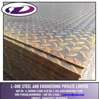Stainless Steel Chequered Plate - 5mm Thickness, Silver Color | Durable Industrial Grade Steel Rails For Reliable Structural Support