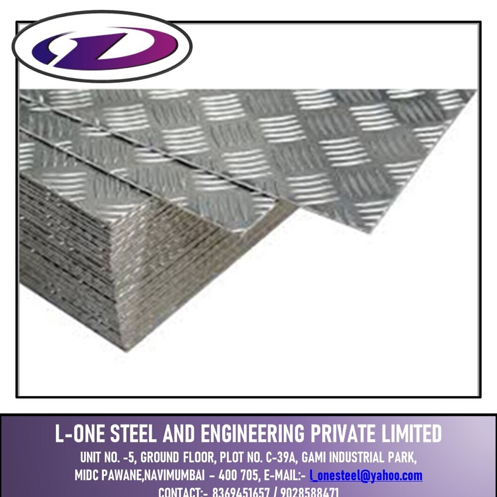 Aluminium Chequered Plate - Industrial Grade, High Strength Aluminum Alloy, Silver Color, Lightweight and Durable