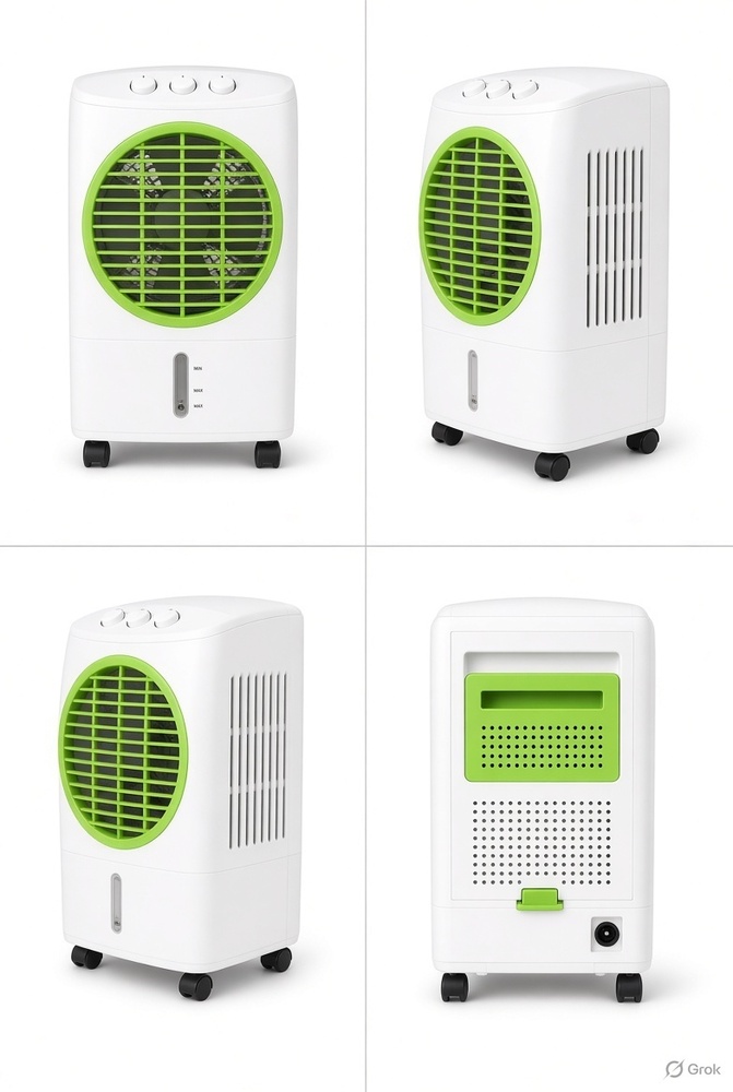 12 Inch Industrial Long Body Air Cooler - Color: As Per Image