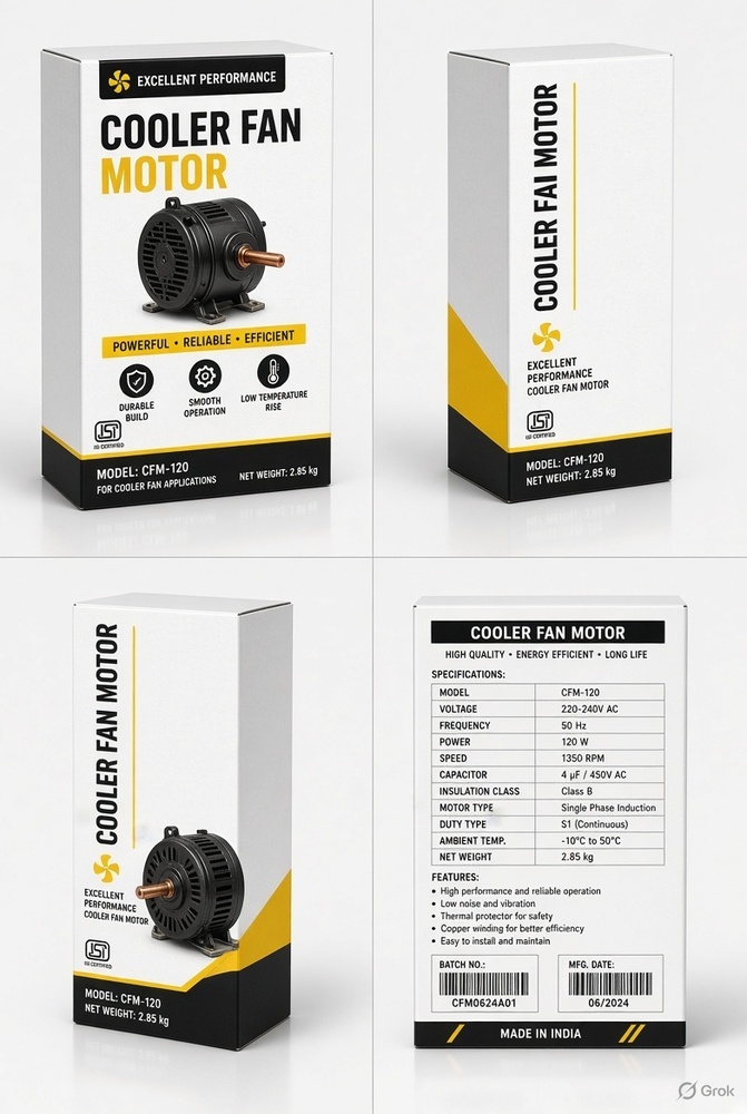 1 Inch Air Cooler Fan Motor - Frequency (Mhz): 50 Hertz (Hz)