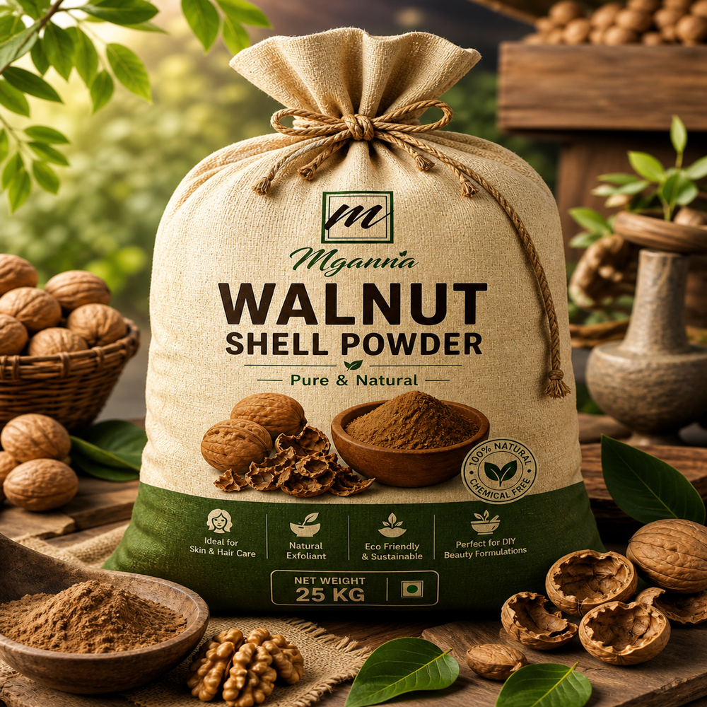 Walnut Shell Powder - Light Brown, Mesh Sizes 30-40, 40-60, 60-80 | 100% Natural, Versatile Exfoliant for Skin Care Applications