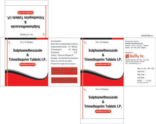 Trimethoprime 20 mg + Sulphamethoxazole 100 mg tablets