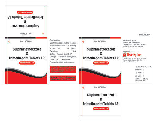 Trimethoprime 160 mg + Sulphamethoxazole 800 mg tablets