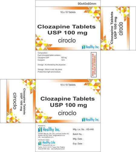 Clozapine tablet 100 mg