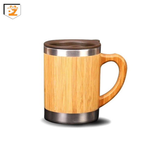 Coffee Mug with Leakproof Bamboo for Office Travel 300ml