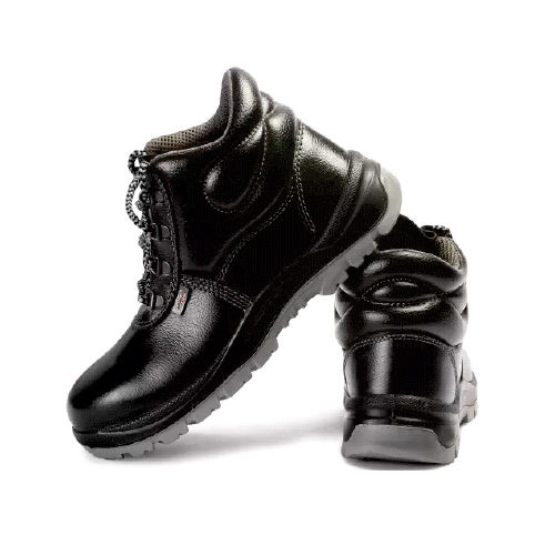 Full Leather Black Safety Shoes