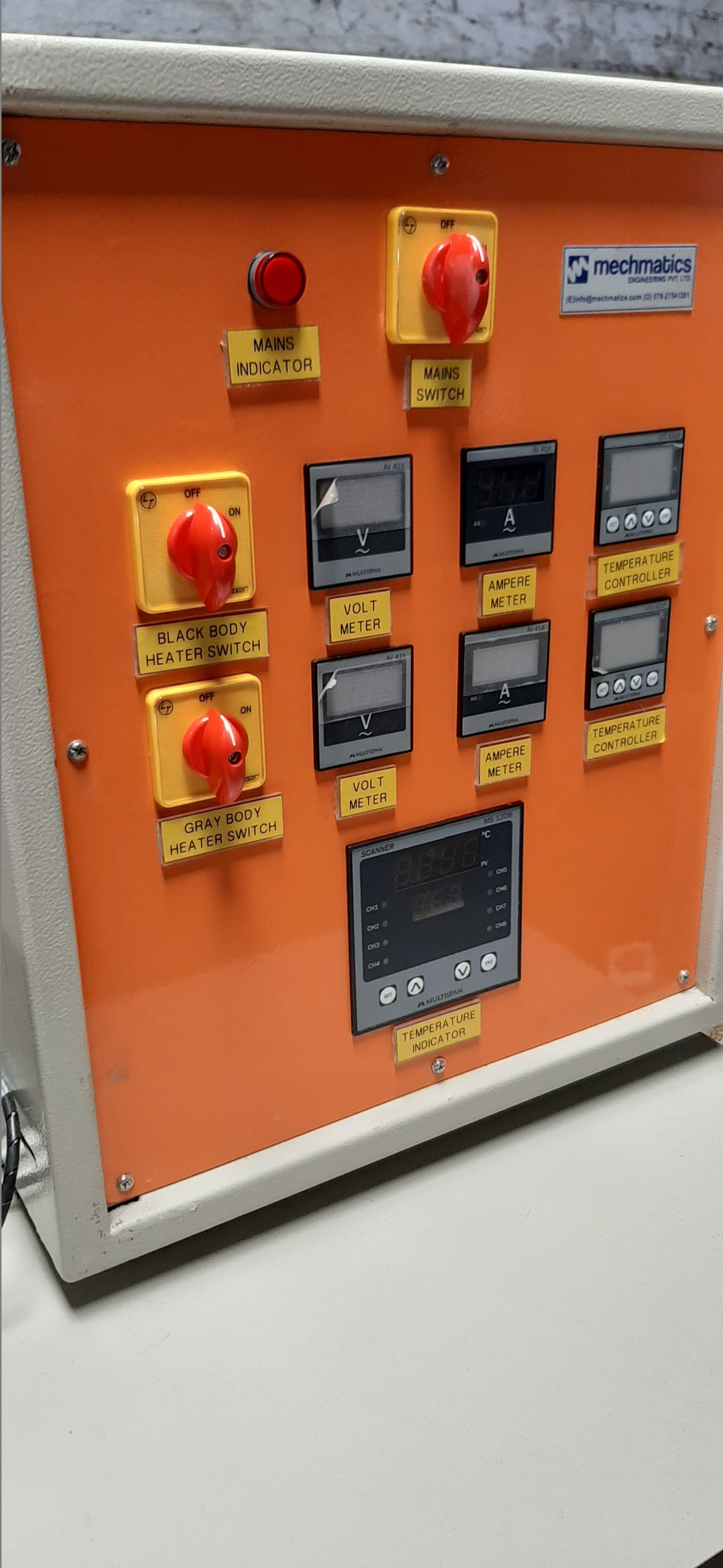 Emissivity Measurement Apparatus Test Rig