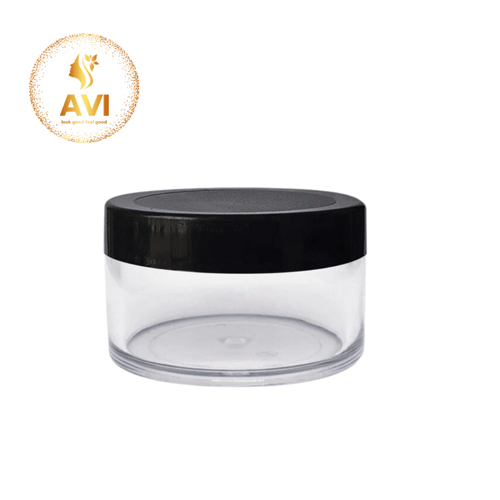 50gm Acrylic San Jar With White Inner Or Black Cap