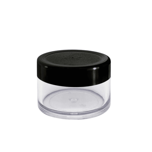 25gm Acrylic San Jar With White Inner Or Black Cap