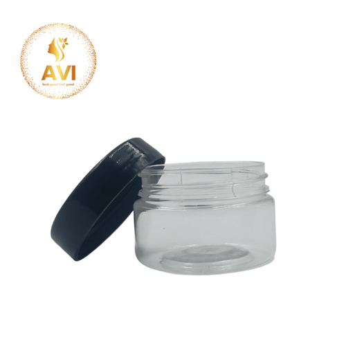 50 ml Round Pet Jar Or Black Cap