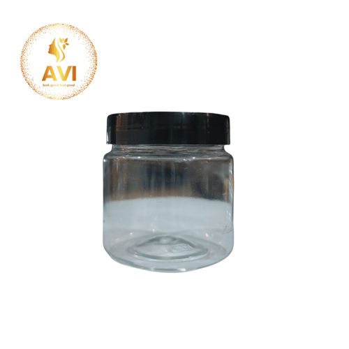 Transparent 200Ml Round Pet Jar Or 63Mm Black Cap