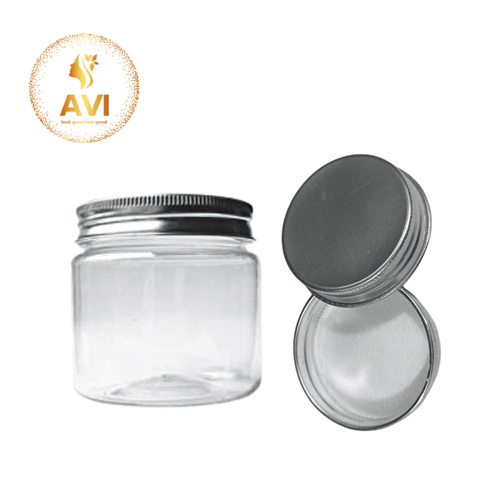 200ml Round Pet Jar Or 63mm Aluminium Silver Cap