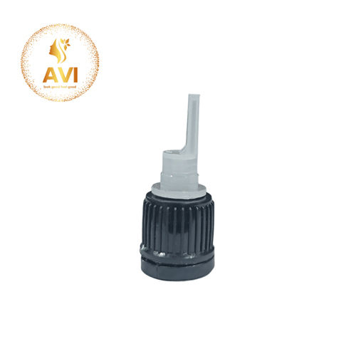 18mm Plastic Cap With Dropper Serum - Color: Black