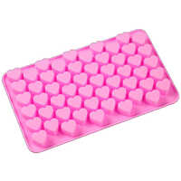 Silicon Mold - 55 Cavity, Durable Pink Design For Heart-shaped Soap Making
