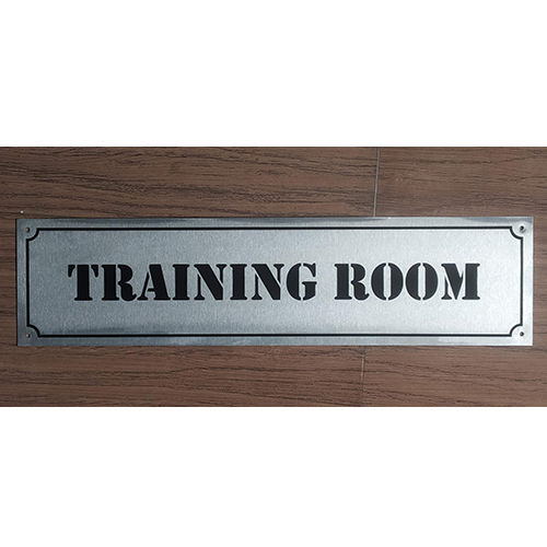 Steel Training Room Name Plate Application: Commercial