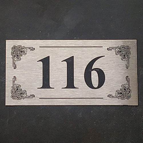 Metal Room Number Plate