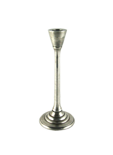 Aluminium Candle Stand With Embossed Base Black Antique