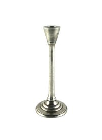 Aluminium Candle Stand With Embossed Base Black Antique