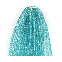 Blue Topaz Beads Necklace - 12 Mm Stone Beads, 6 Gm Lightweight Elegance For Any Occasion