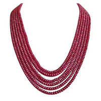 Ruby Precious Beads - Ruby Material, 3-4 Mm , Maroon Color, Round Shape | Ideal For Necklaces, Bracelets, And Earrings Creation