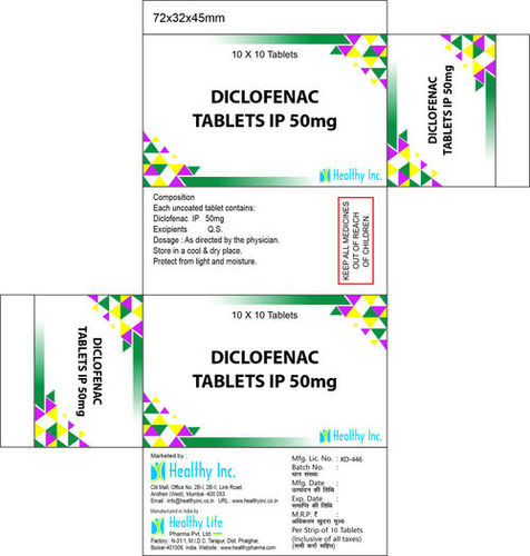 Diclofenac Sodium 50mg + Paracetamol 500mg tablet