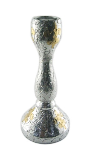 Aluminium Embossed Multicolor Candle Holder