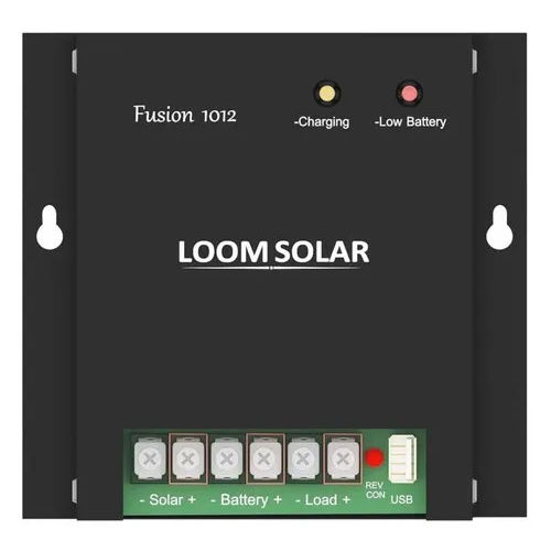 Black 10 Amps Loom Solar Fusion 1012 Charge Controller