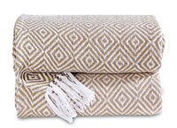 Cotton Handwoven Diamond Throw Blankets