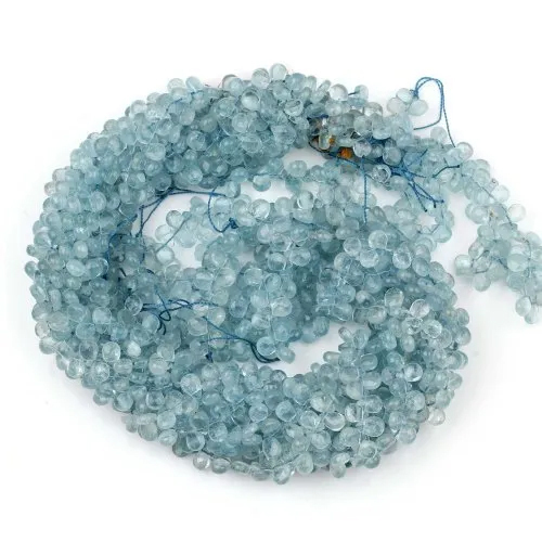 11 Strings Aquamarine Teardrops Beads