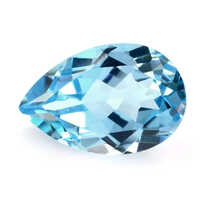 Sky Blue Topaz Stone For Jewellery - Topaz, 20mm Size, Sky Blue Color, Natural Stone, 18 Grams Weight | Ideal For Unique Jewelry Designs