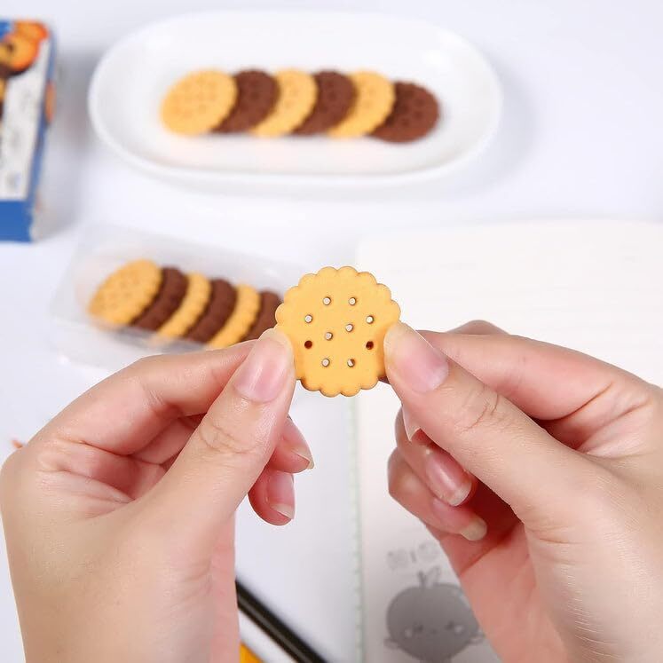 SET OF 6 MINI BISCUIT ERASER