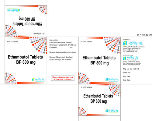 Ethambutol Hydrochloride tablet 800mg