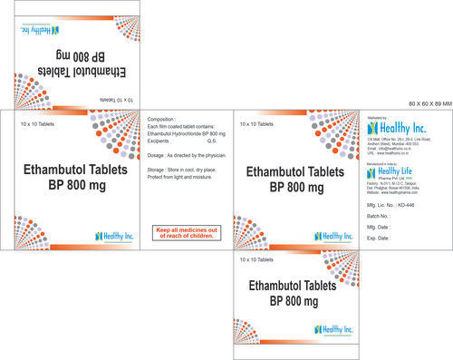 Ethambutol Hydrochloride tablets 800 mg