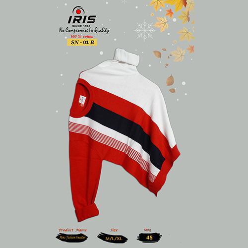 Mens Flat Knit Sweater