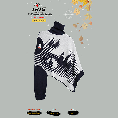 SN-11A Mens Full Sleeves Flat Knit Sweater