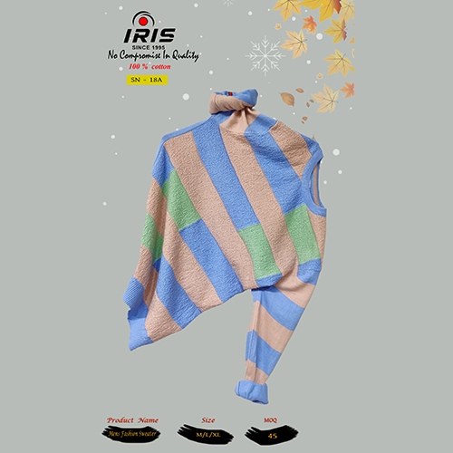 SN-18A Mens Full Sleeves Flat Knit Sweater