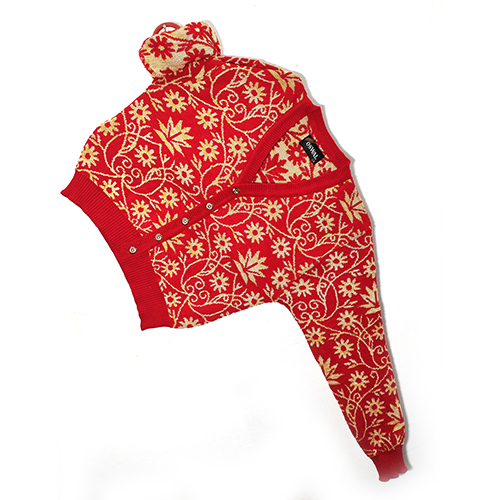 Ladies Red Designer Woolen Blouse