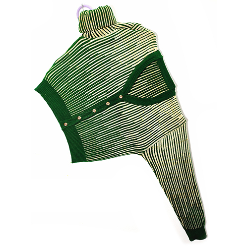 Ladies Fullsleeve Green Woolen Blouse