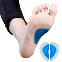 Silicone Orthotic Foot Insoles (1 Pair) - Natural Silicone & Polyurethane Gel, Soft & Durable | Adjustable Fit, Rapid Foot Pain Relief, Non-toxic Comfort