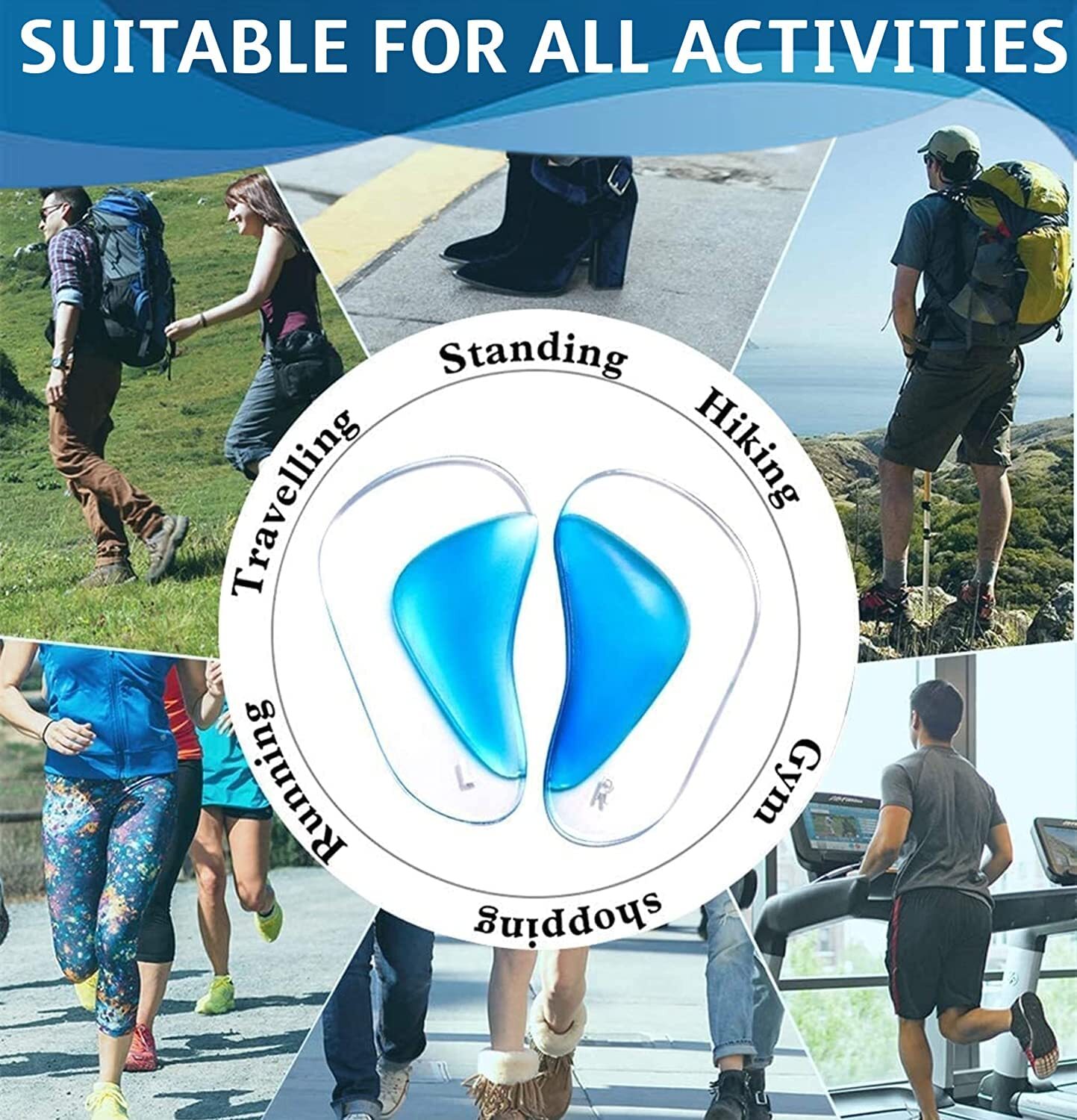 SILICONE ORTHOTIC FOOT INSOLES(1 PAIR)